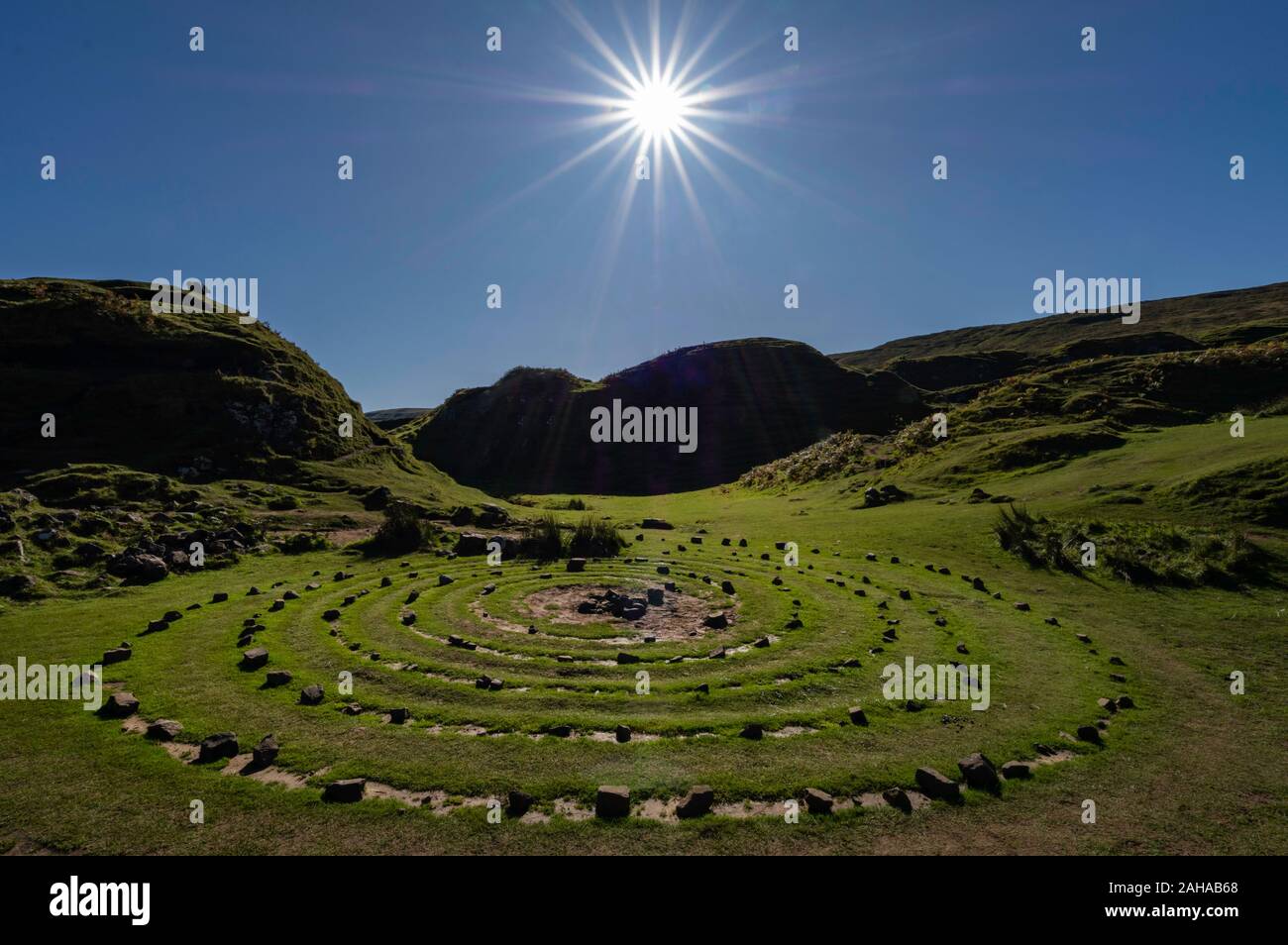 The zen circle at Fairy Glen, Isle of Skye, Scotland Stock Photo