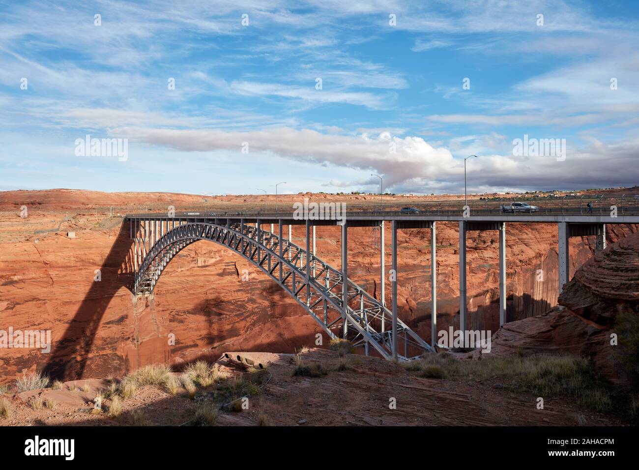 Glen Canyon Dam Bridge, Page, Arizona Stock Photo