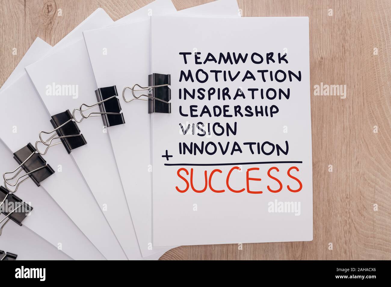 binder clips with words