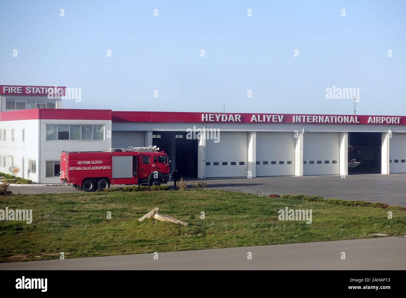 25.03.2018, Baku, , Azerbaijan - Airport fire department of Heydar Aliyev International Airport. 00S180325D271CAROEX.JPG [MODEL RELEASE: NO, PROPERTY Stock Photo