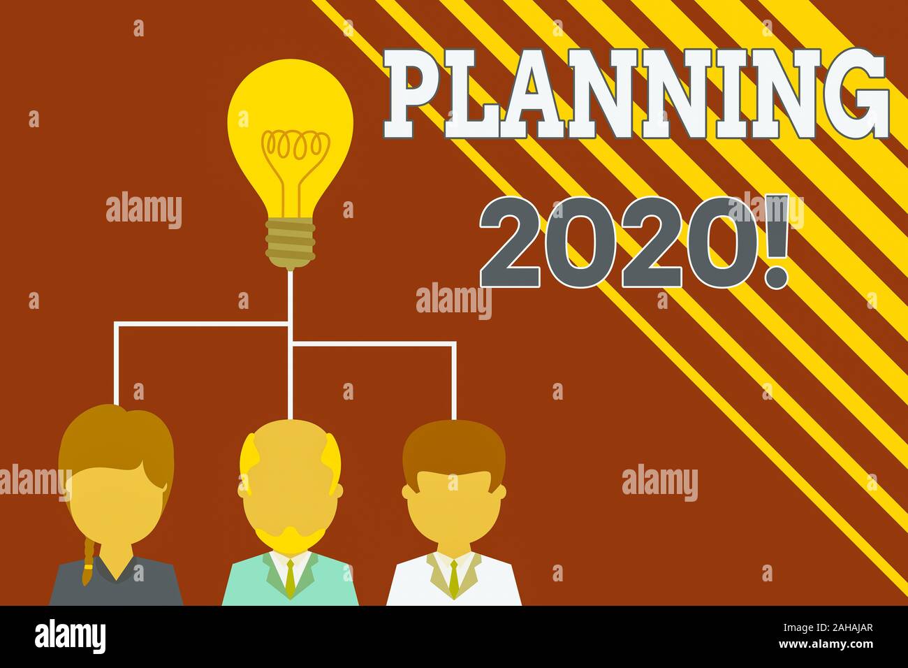 Writing note showing Planning 2020. Business concept for process of ...