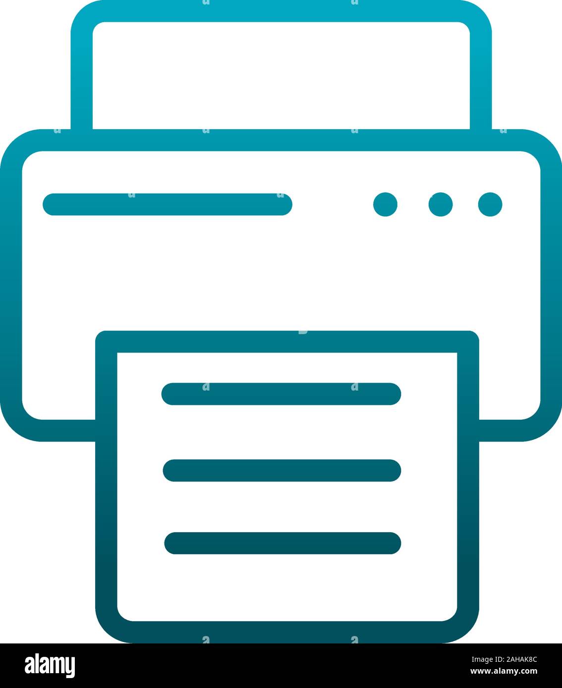 printer device paper copy work communications vector illustration ...