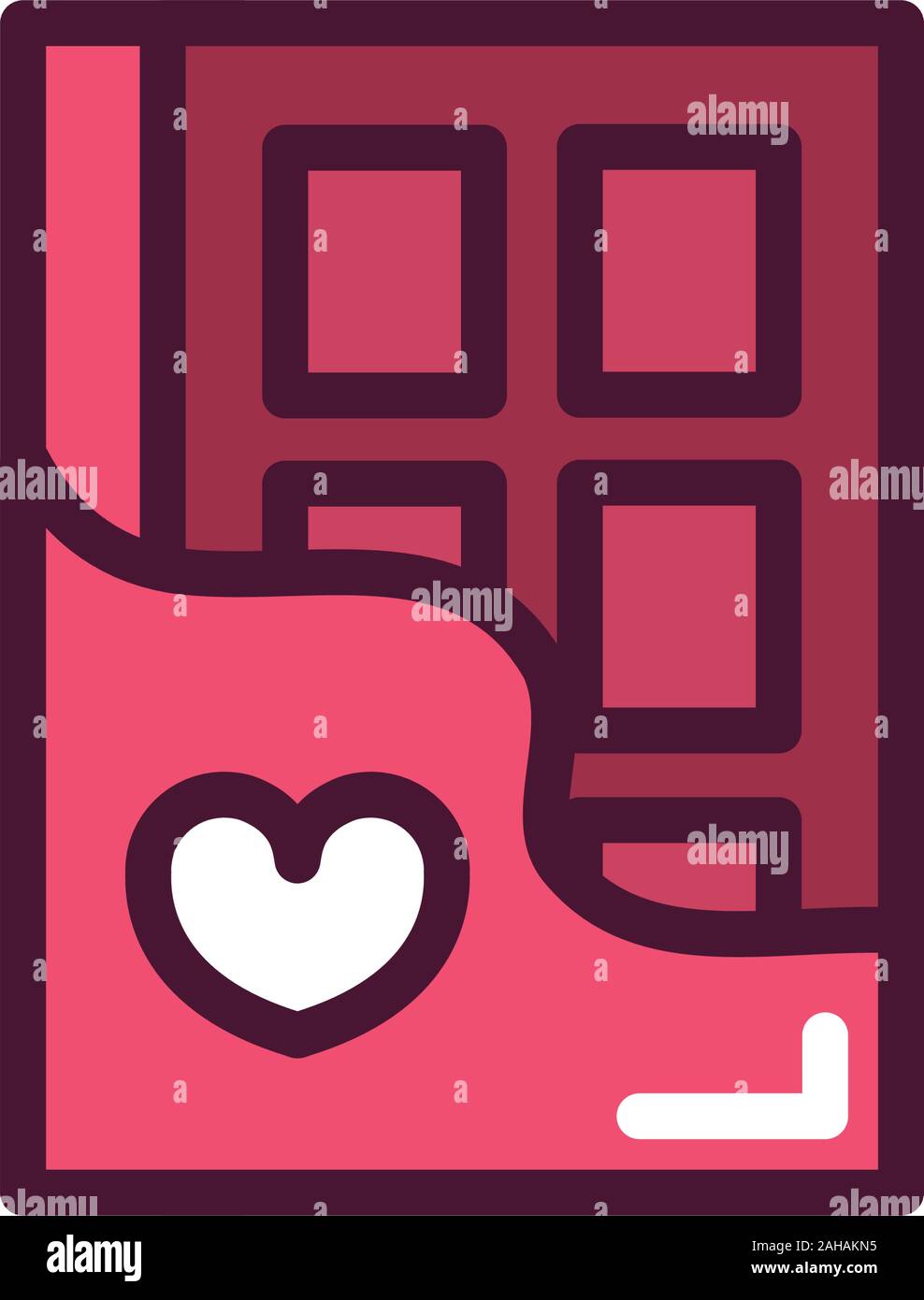 happy valentines day chocolate bar sweet love romantic feeling icon ...