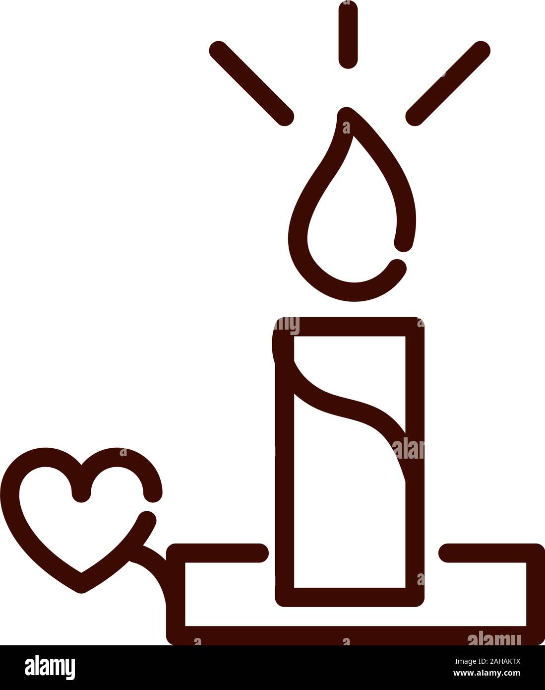 candle light love heart romantic passion feeling related icon vector