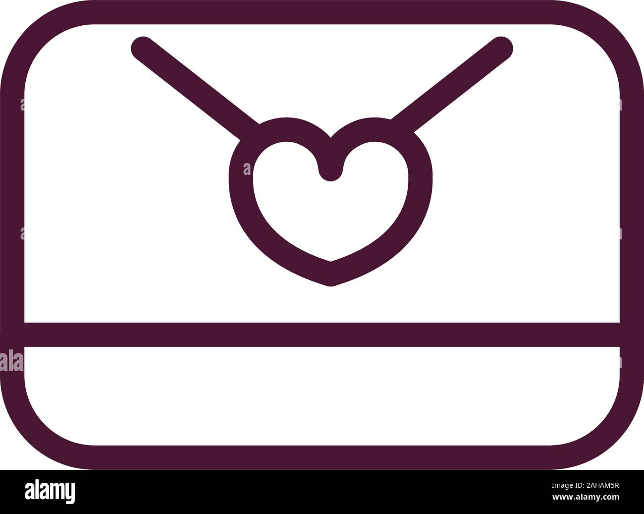happy valentines day mail envelope love romantic feeling icon vector ...