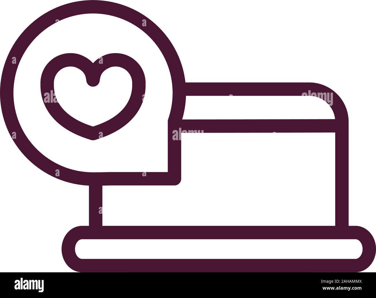 happy valentines day laptop speech bubble heart love romantic feeling ...