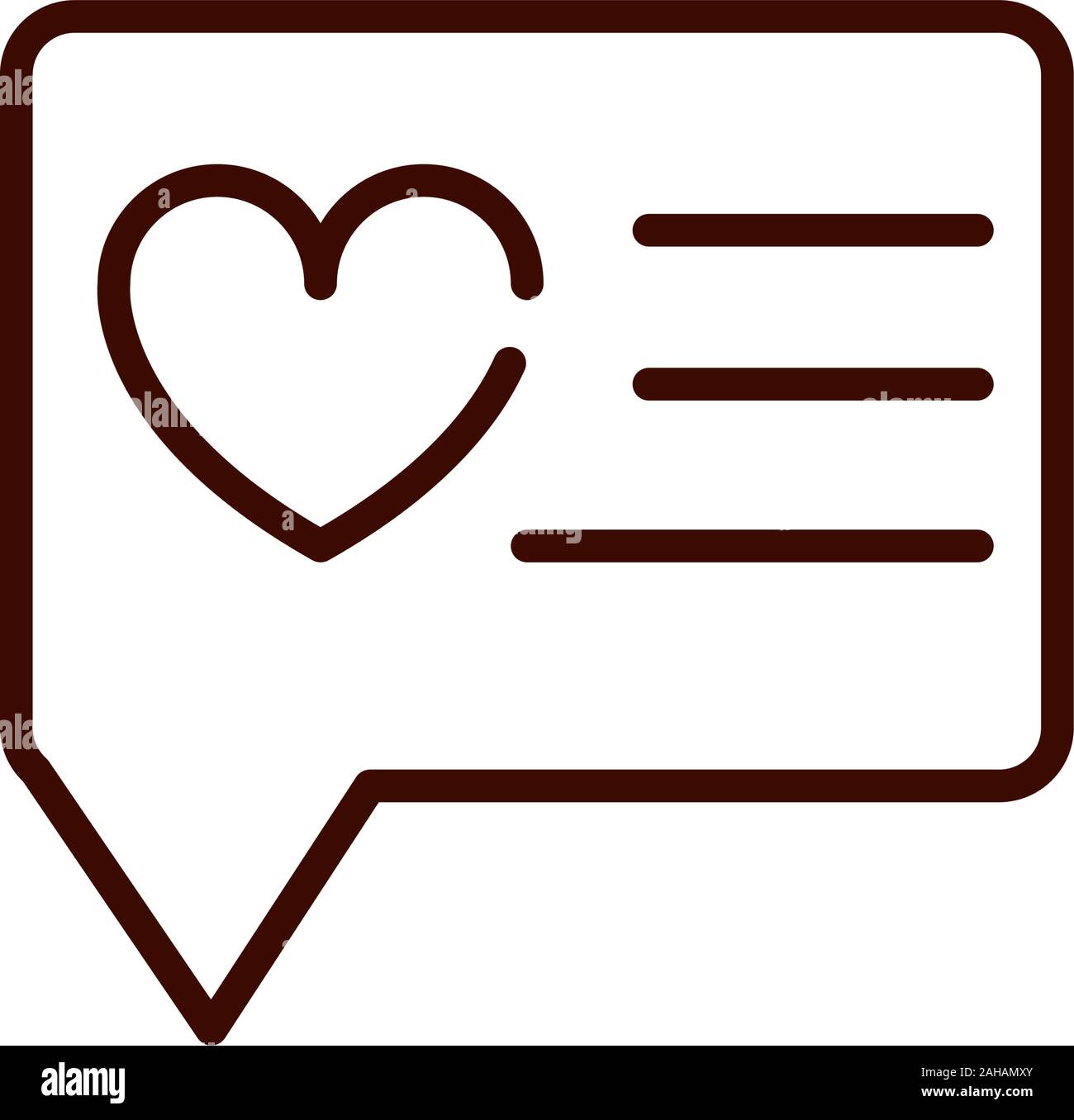 speech bubble message love heart romantic passion feeling related icon ...