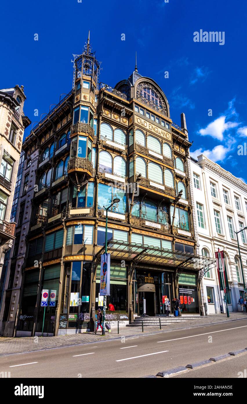 Museum of Musical Instruments housed in a former department store art nouveau style building Old England, Brussels, Belgium Stock Photo