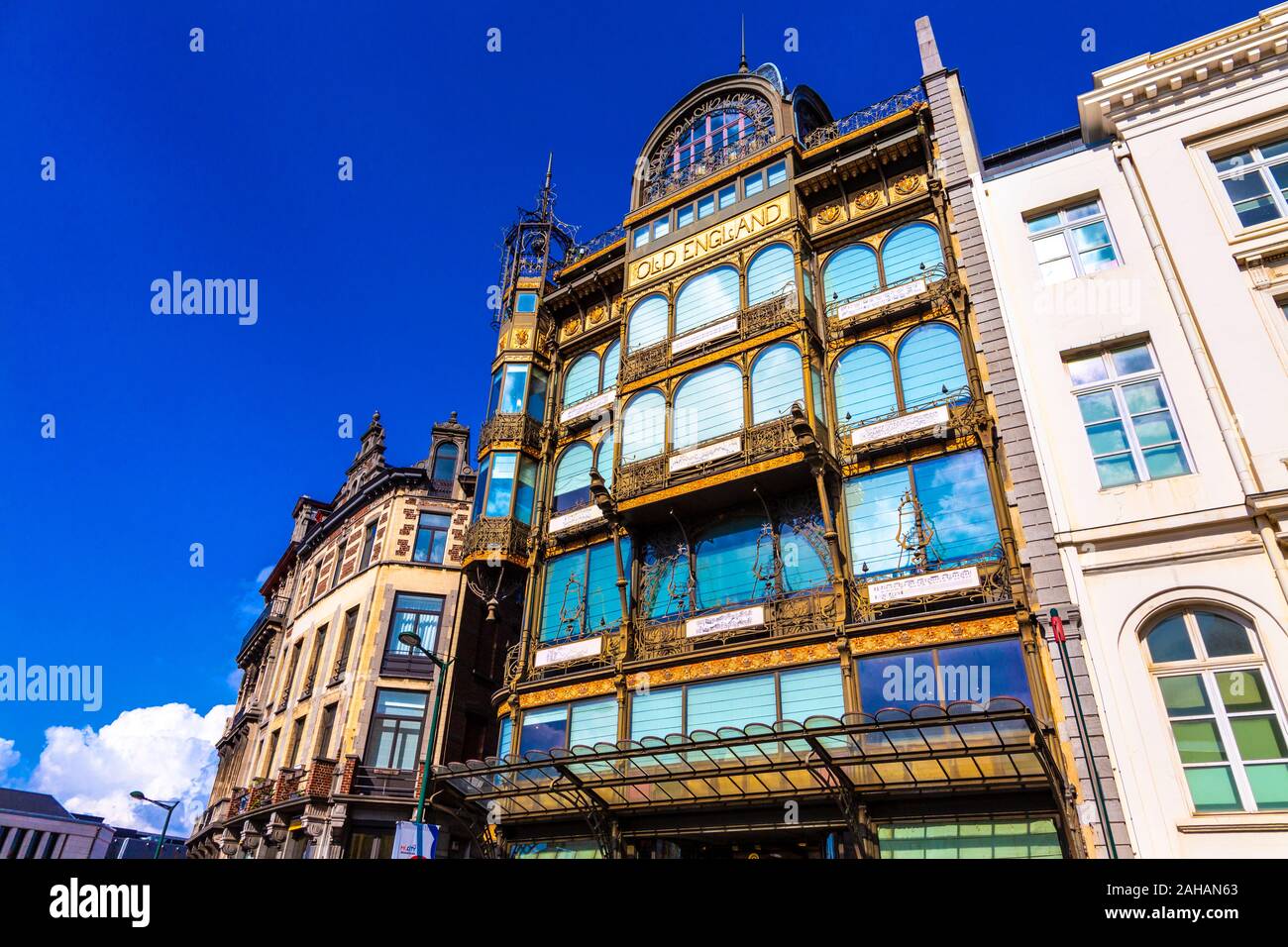 Museum of Musical Instruments housed in a former department store art nouveau style building Old England, Brussels, Belgium Stock Photo