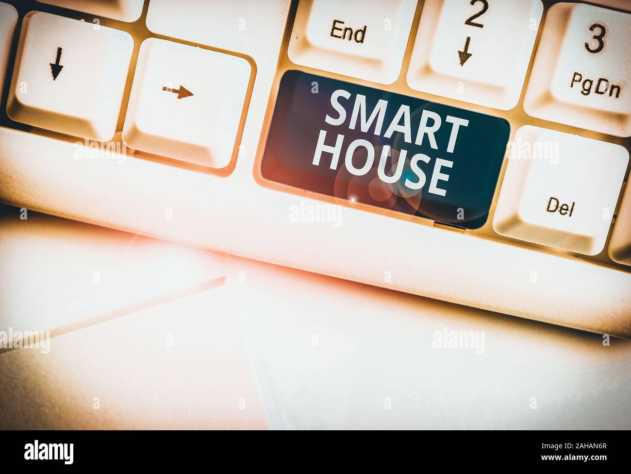 Conceptual hand writing showing Smart House. Concept meaning homes that