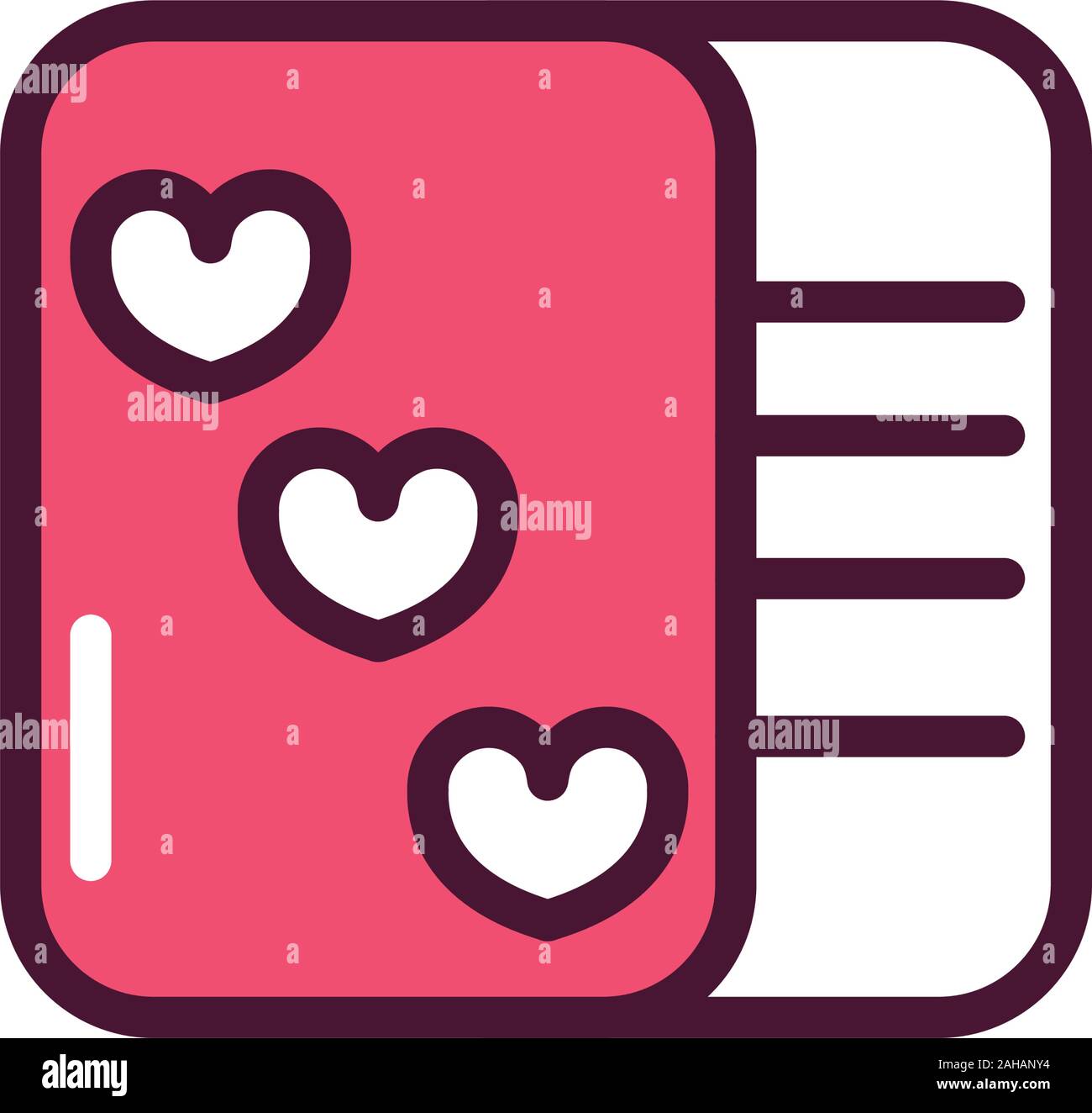happy valentines day greeting card love romantic feeling icon vector ...