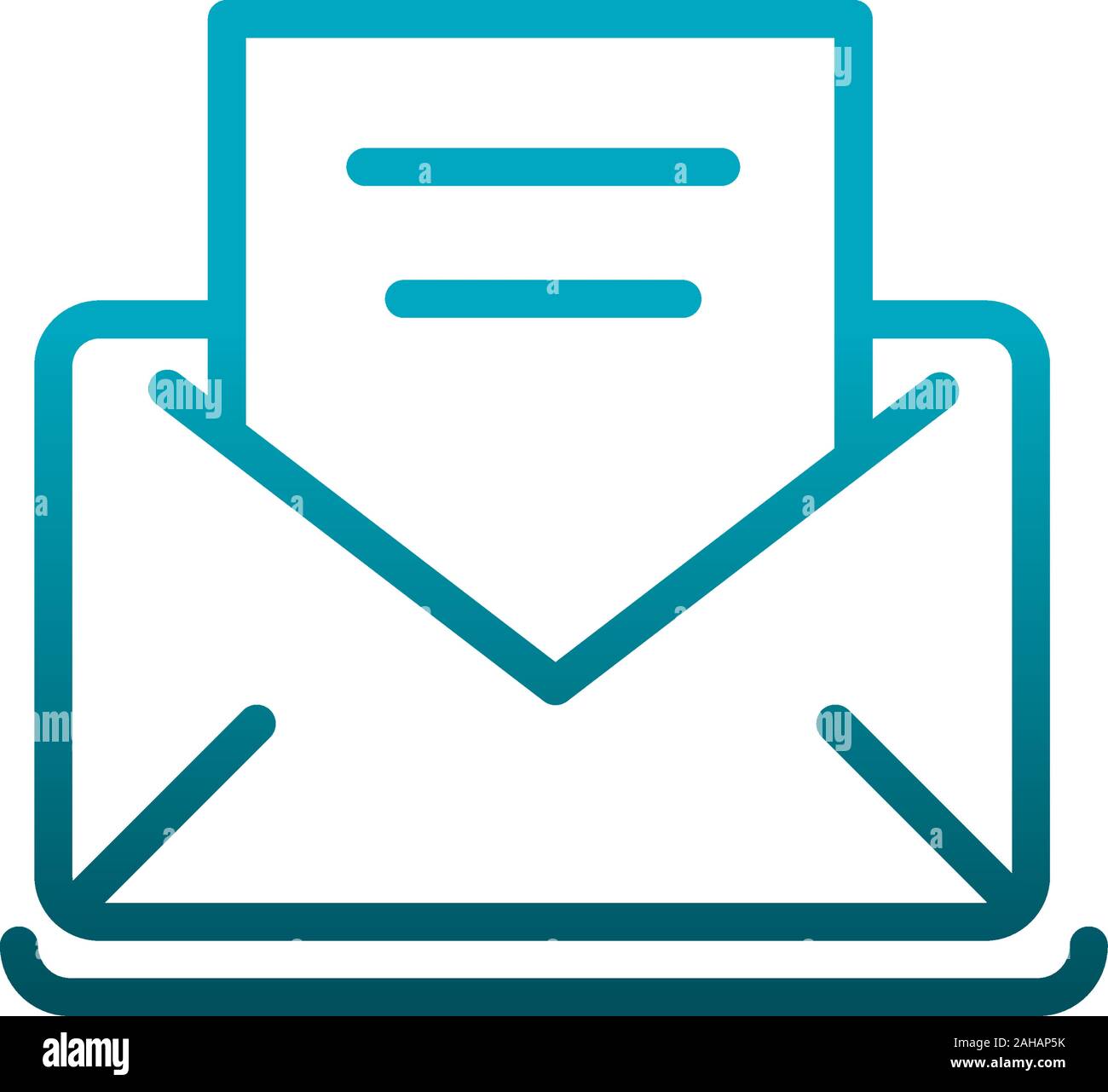 email letter note info communications vector illustration gradient line ...