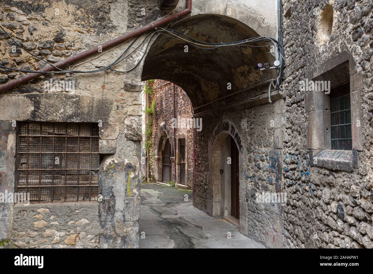 Alley In the Old Town, Sulmona, italy Stock Photo