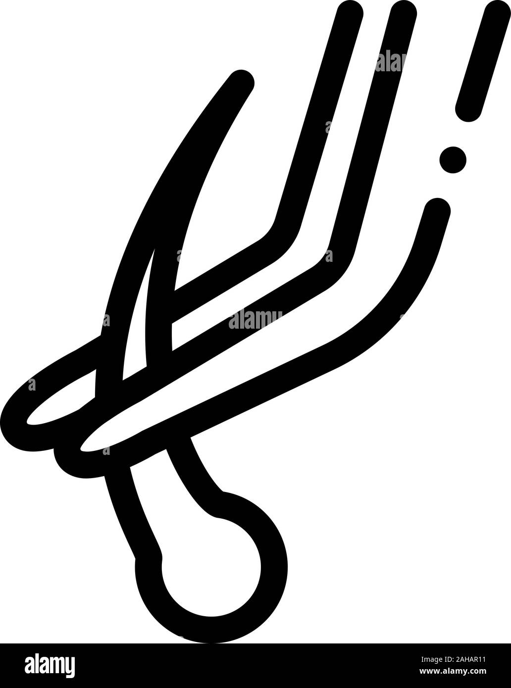 Plucking Hair Icon Vector Outline Illustration Stock Vector Image & Art ...