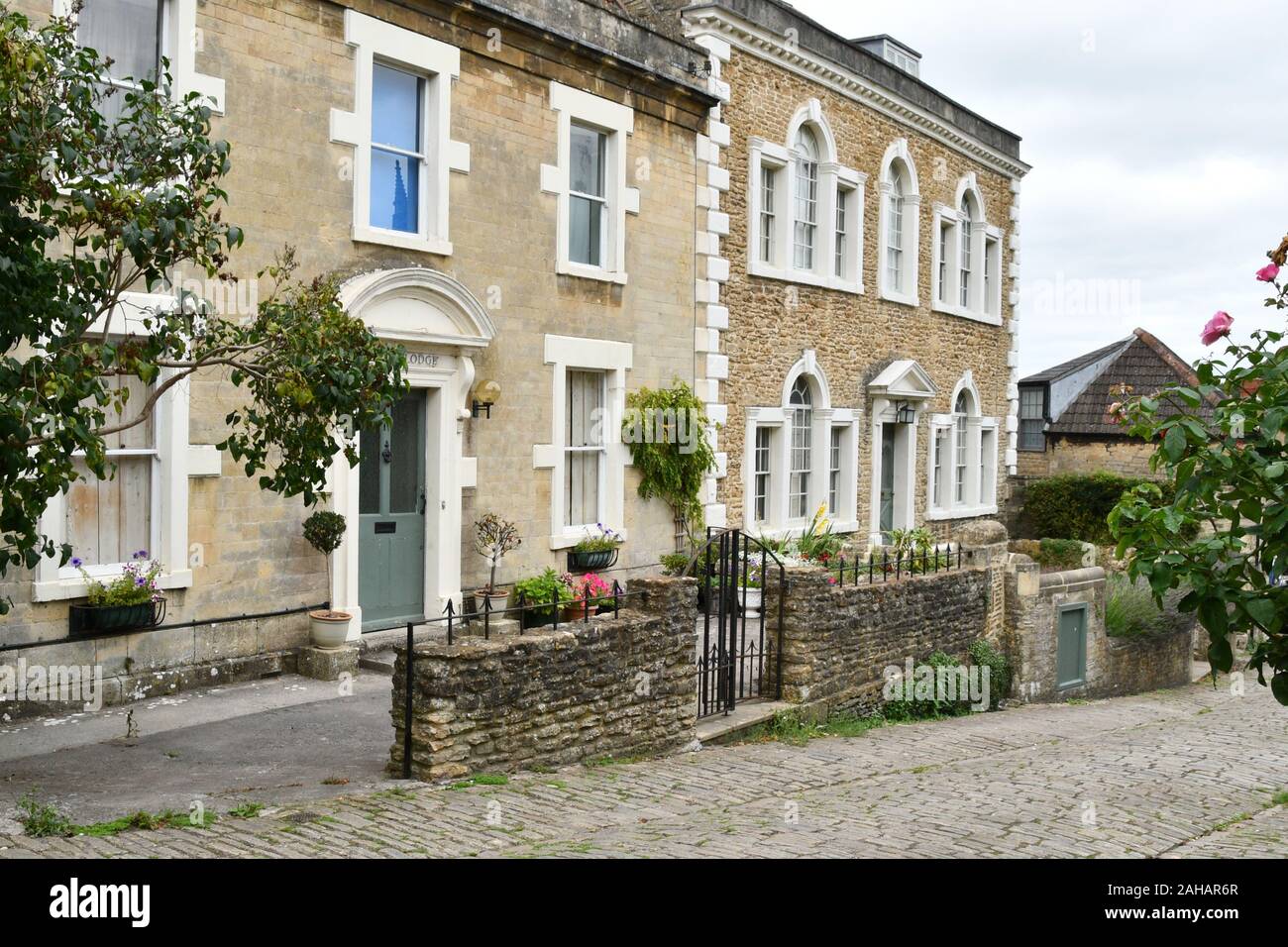 Interesting distinguished town houses at the bottom of Gentle Street a