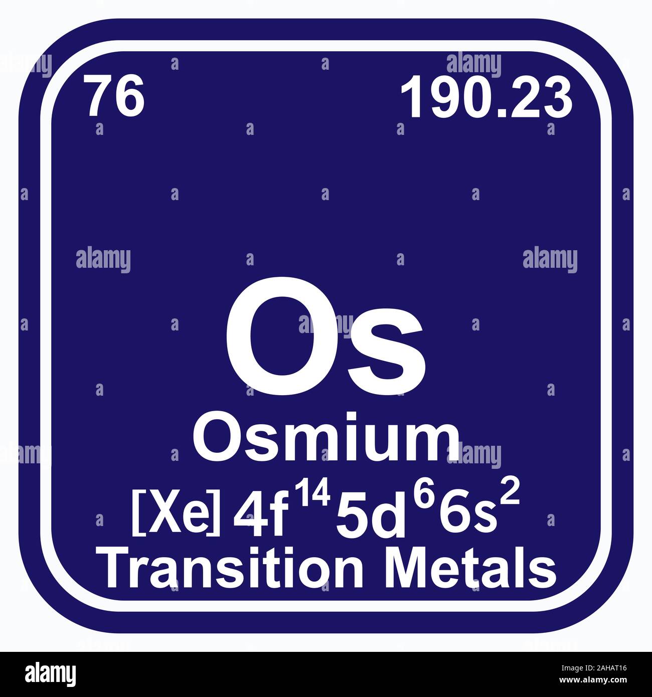 Osmium Periodic Table of the Elements Vector illustration eps 10 Stock Vector