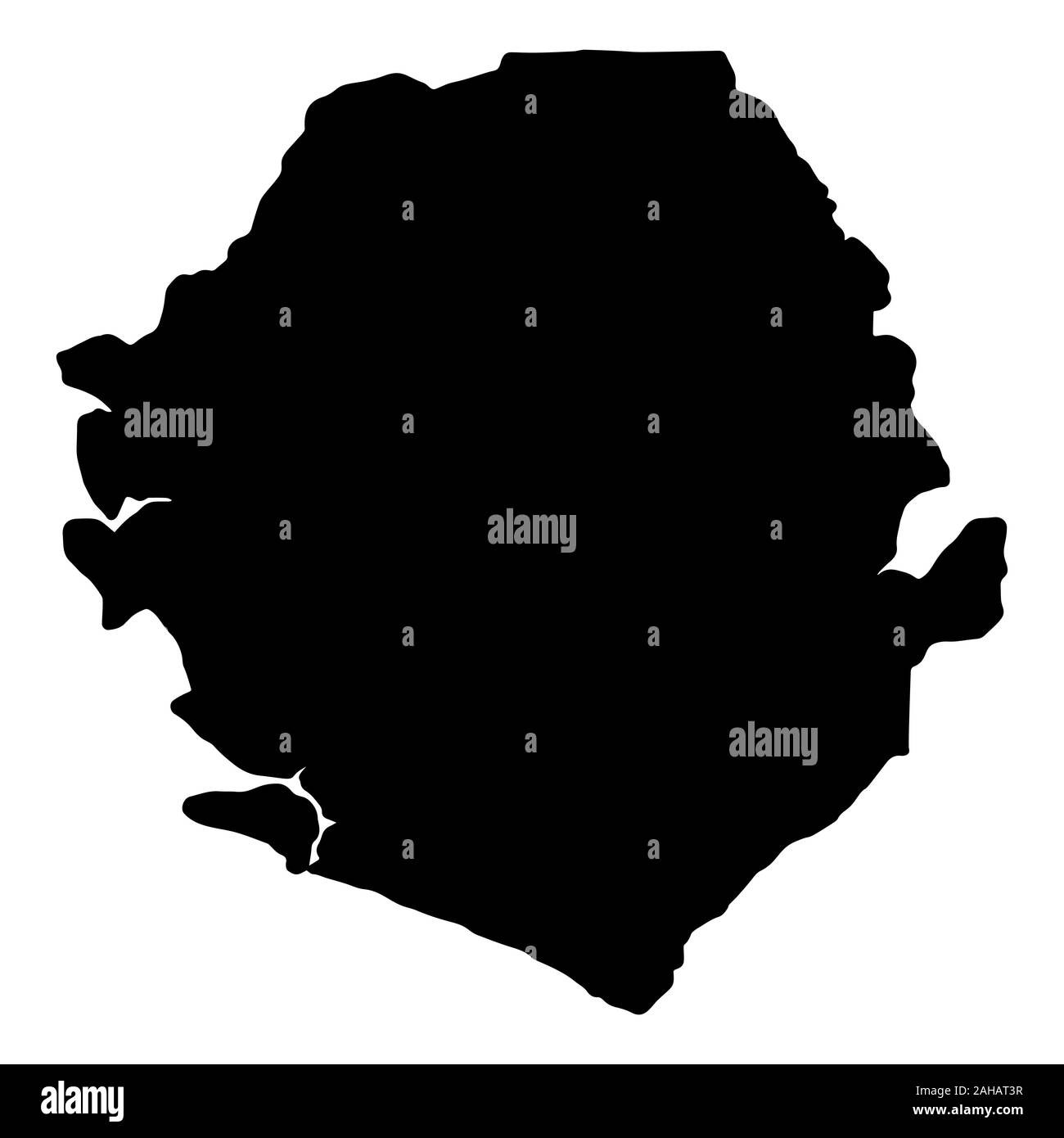 Sierra Leone Map Silhouette Vector Vector illustration eps 10 Stock ...