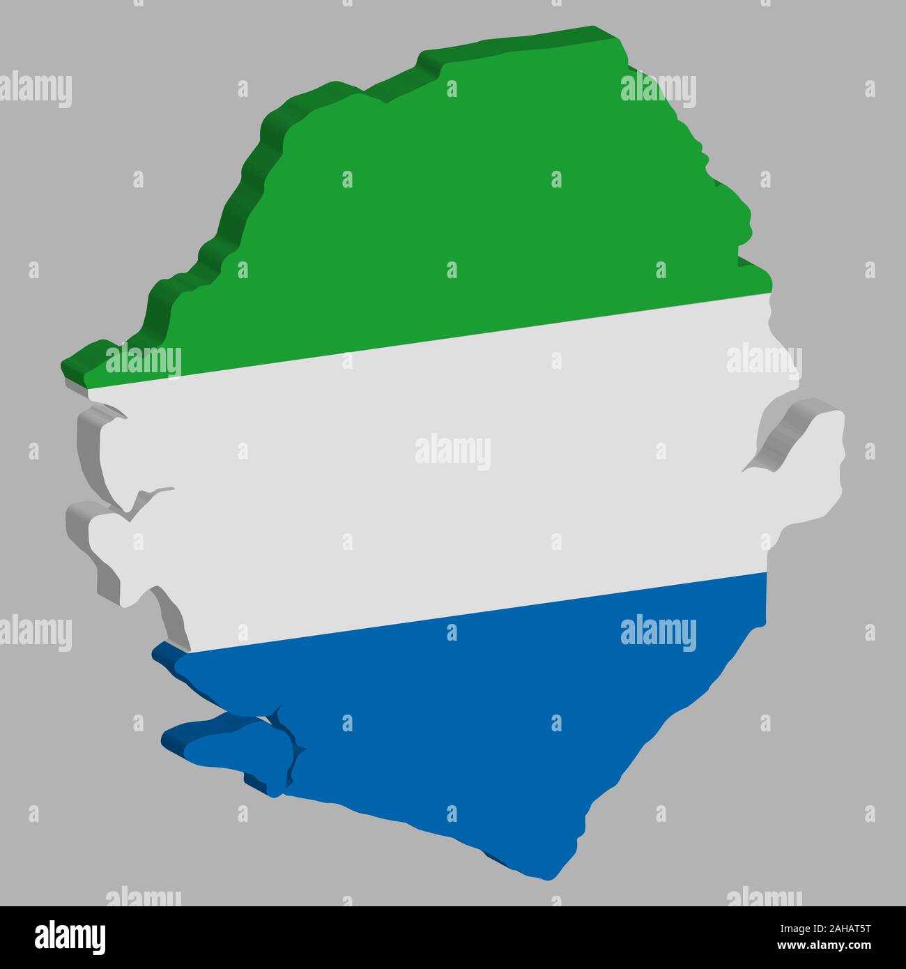 Sierra Leone Map flag Vector 3D Vector illustration eps 10 Stock Vector