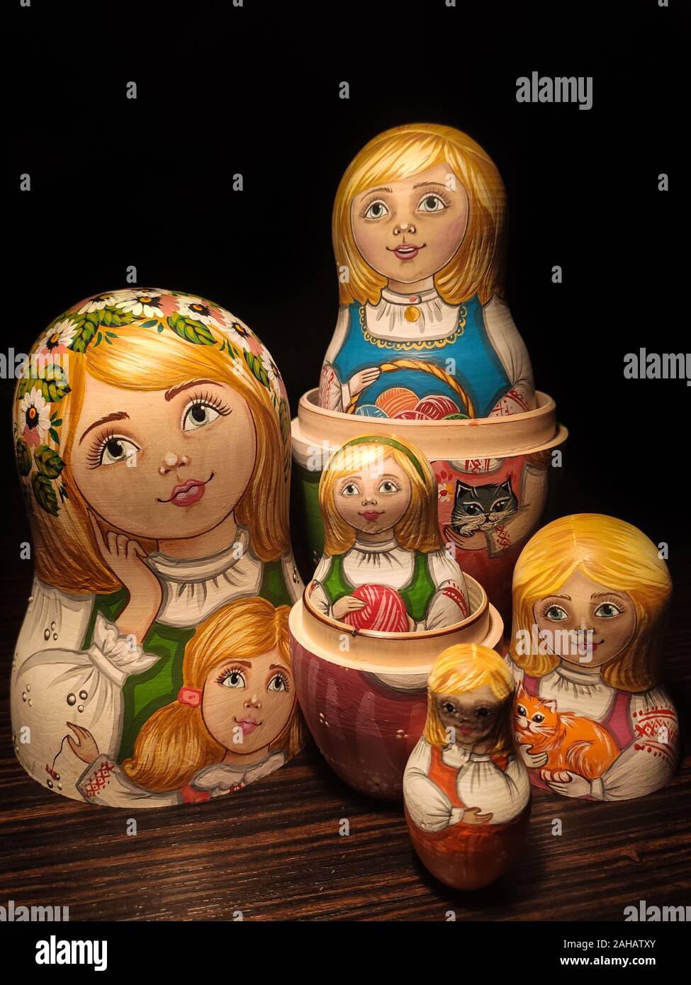 wooden dolls that stack inside each other