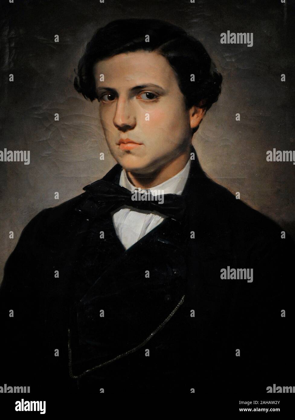 Valeriano Dominguez Becquer (1833-1870). Spanish painter. Portrait of the politician Antonio Diaz de Mendoza y Fernandez de Cendrera, 1854. Museum of Romanticism. Madrid. Spain. Stock Photo