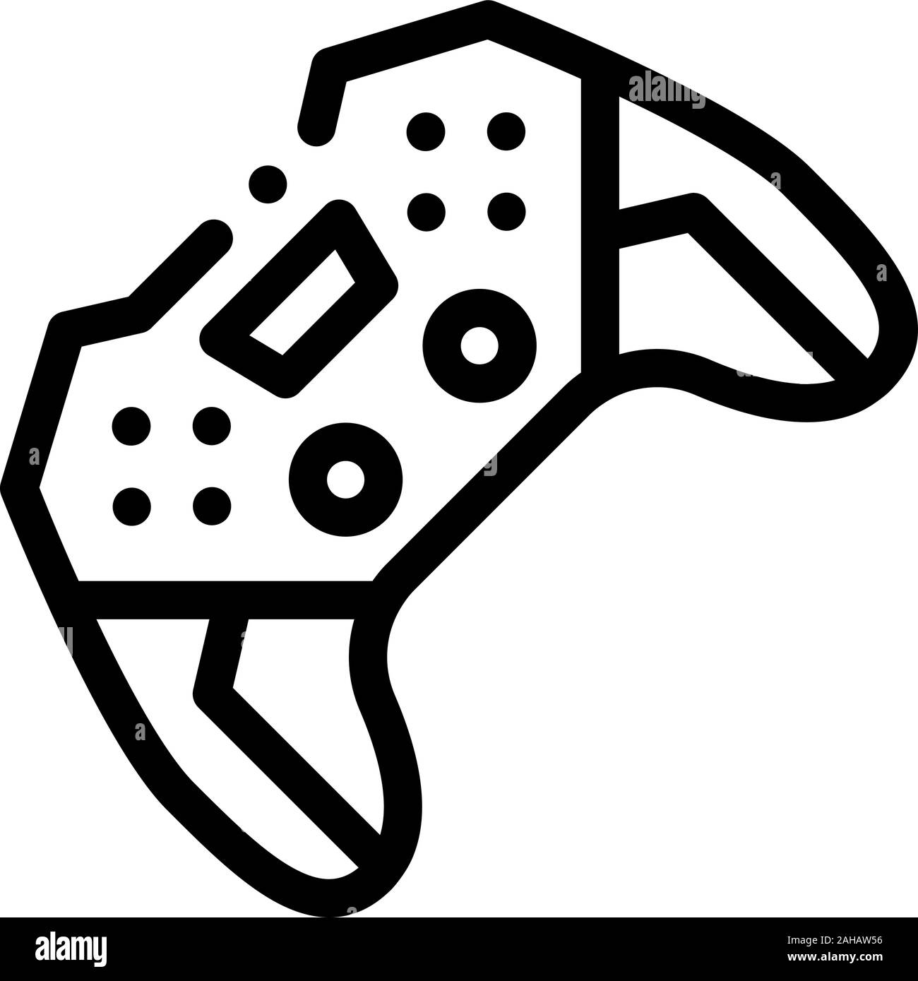 Game Joystick Icon Vector Outline Illustration Stock Vector Image & Art ...