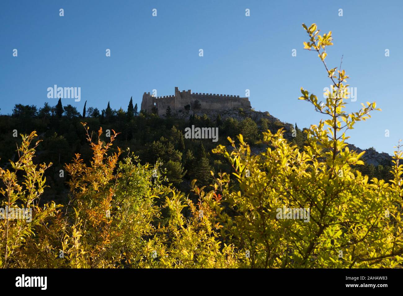 Old Town Blagaj Fortress, Blagaj, Bosnia, in the fall Stock Photo