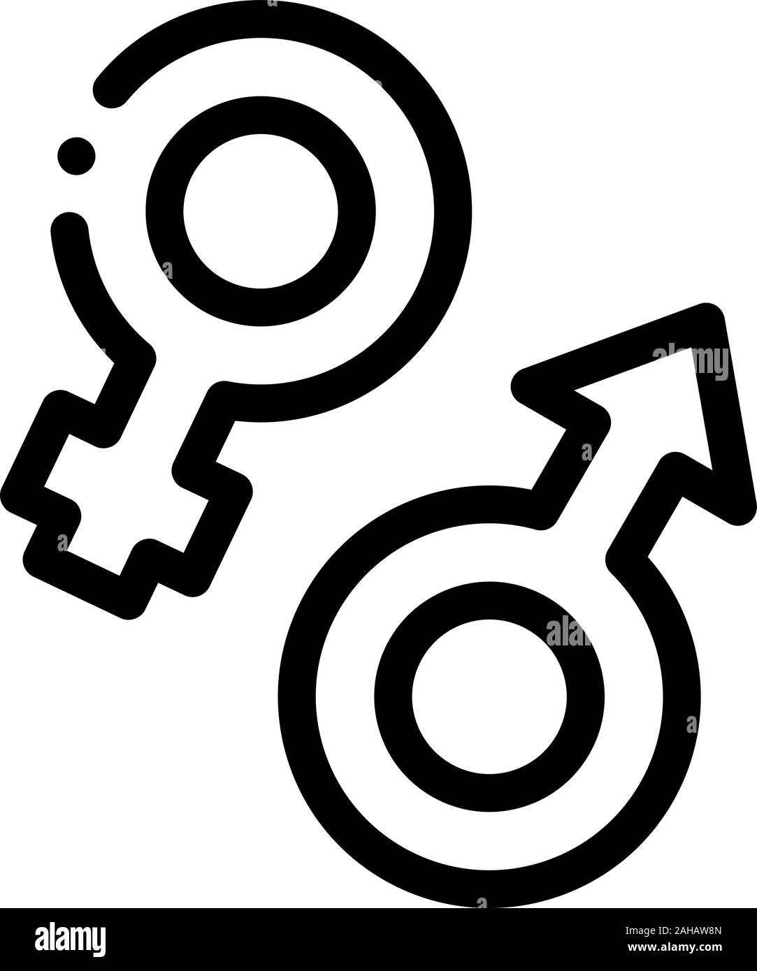 Man Woman Symbols Icon Vector Outline Illustration Stock Vector Image ...