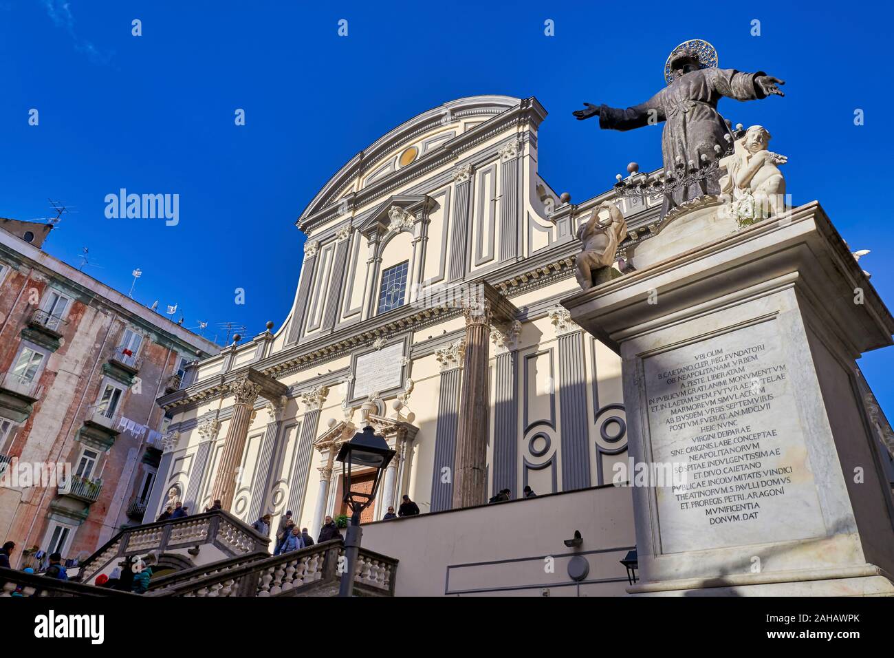 Naples Campania Italy. San Paolo Maggiore is a basilica church in Naples, southern Italy, and