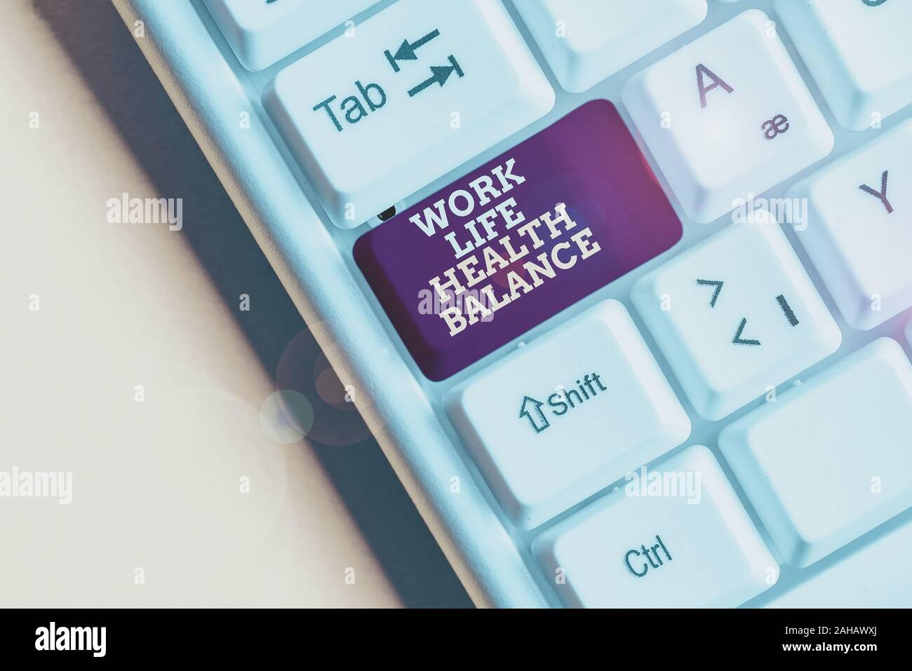 Writing note showing Work Life Health Balance. Business concept for ...