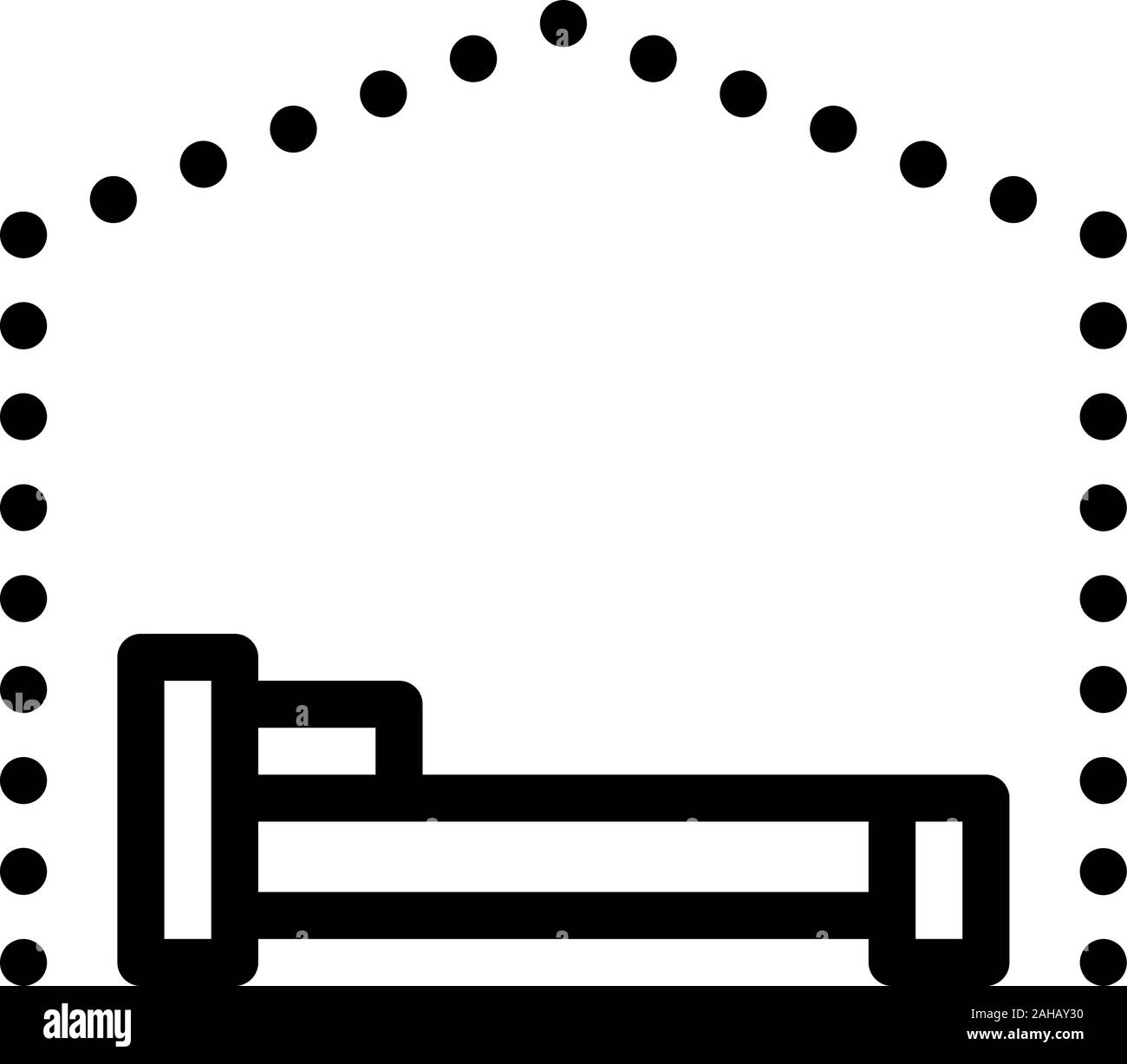 Bed Canopy Awning Icon Vector Outline Illustration Stock Vector