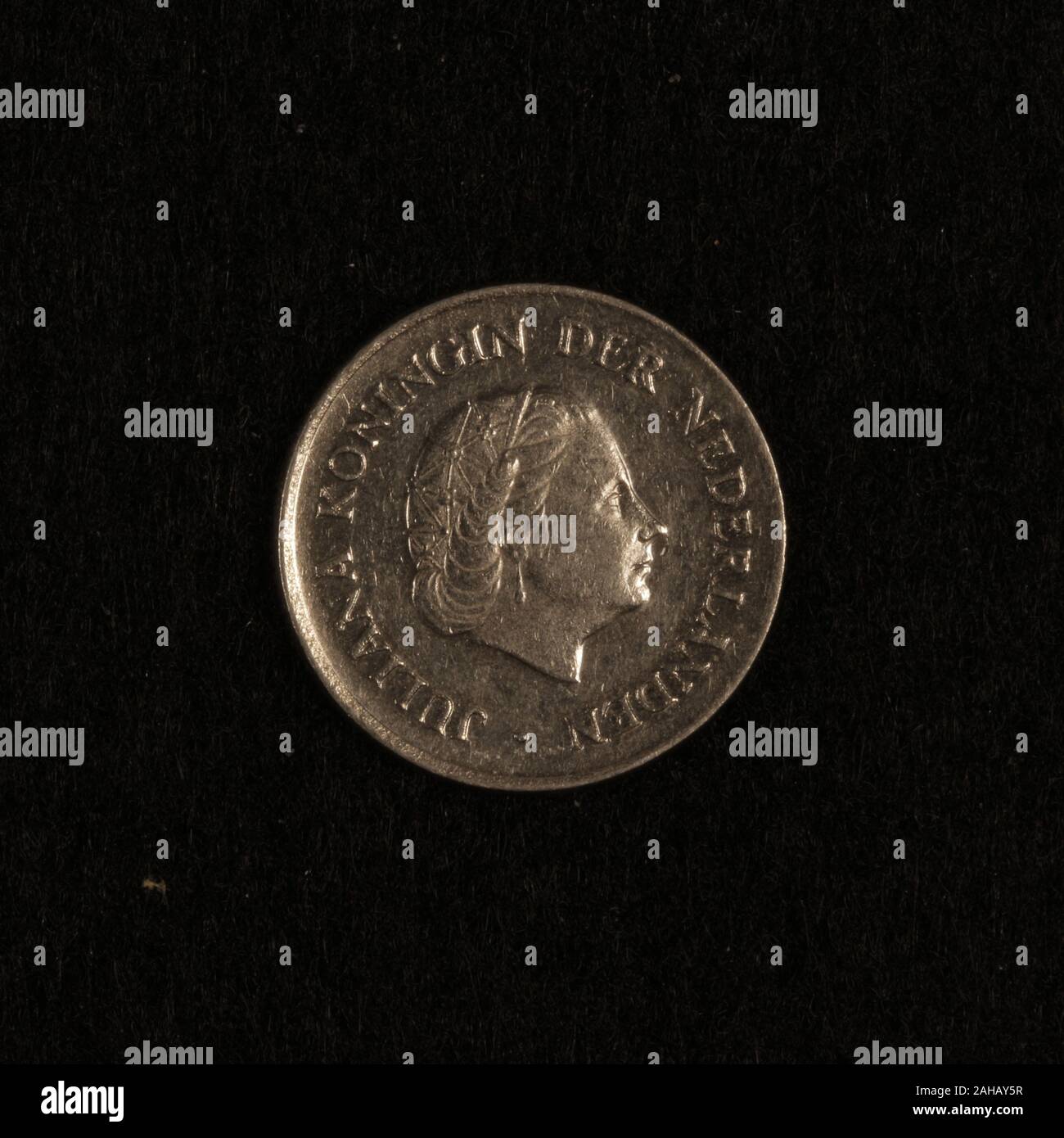 Rückseite einer ehemaligen Holländischen 25 Cent Münze Stock Photo