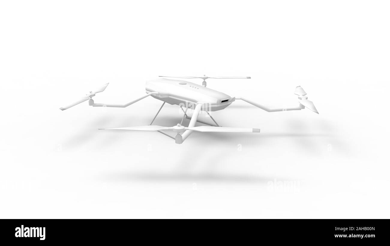 3d rendering of a drone isolated in white background Stock Photo - Alamy