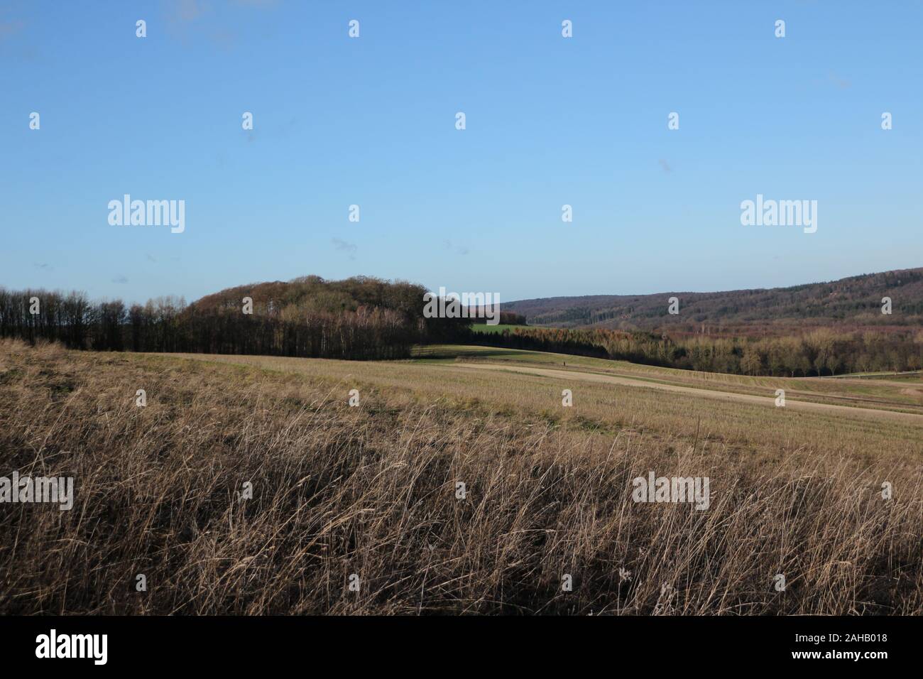 Blick von der Oelinghauser Heide ins Sauerland Stock Photo