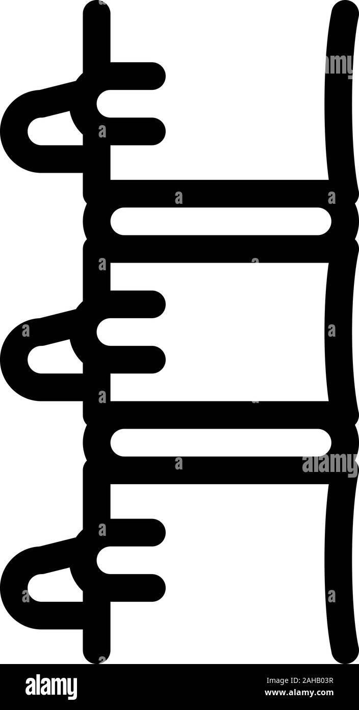 Human Spine Icon Vector Outline Illustration Stock Vector Image & Art ...
