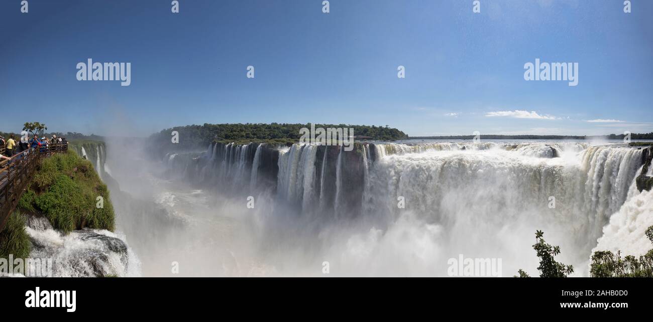 Foz do Iguaçu, Brazil / Argentina - Devils Throat Stock Photo