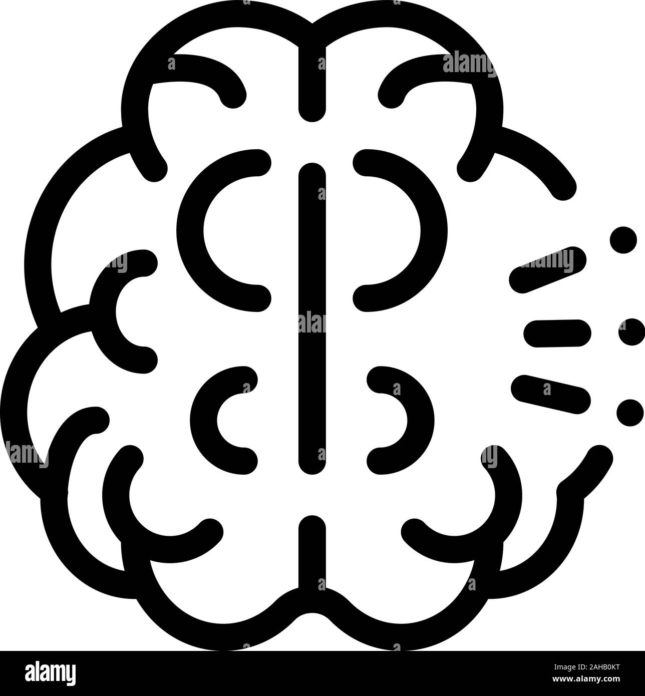 Human Brain Icon Vector Outline Illustration Stock Vector Image & Art ...