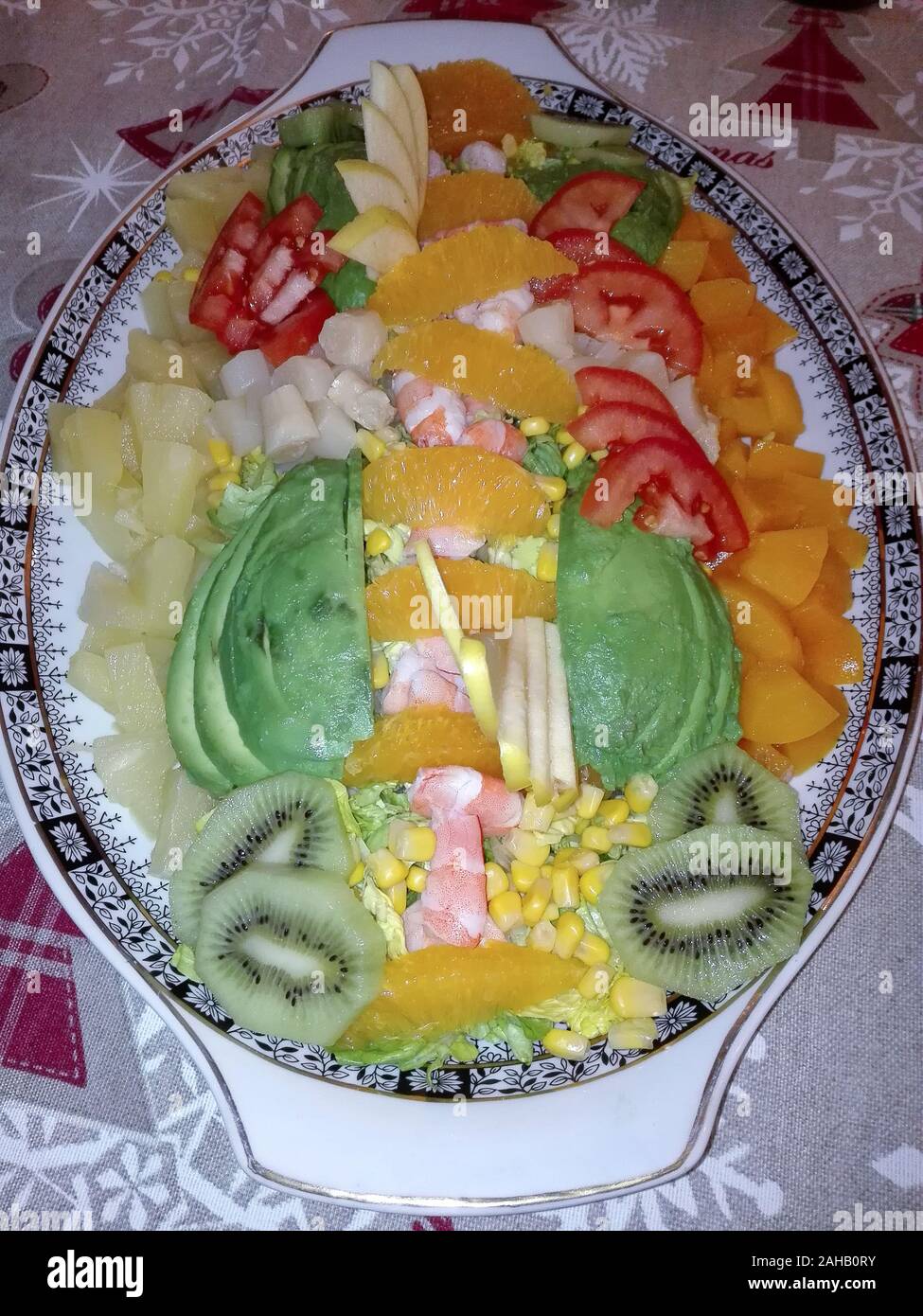 Close up vegetable fruits salad hi-res stock photography and images - Alamy