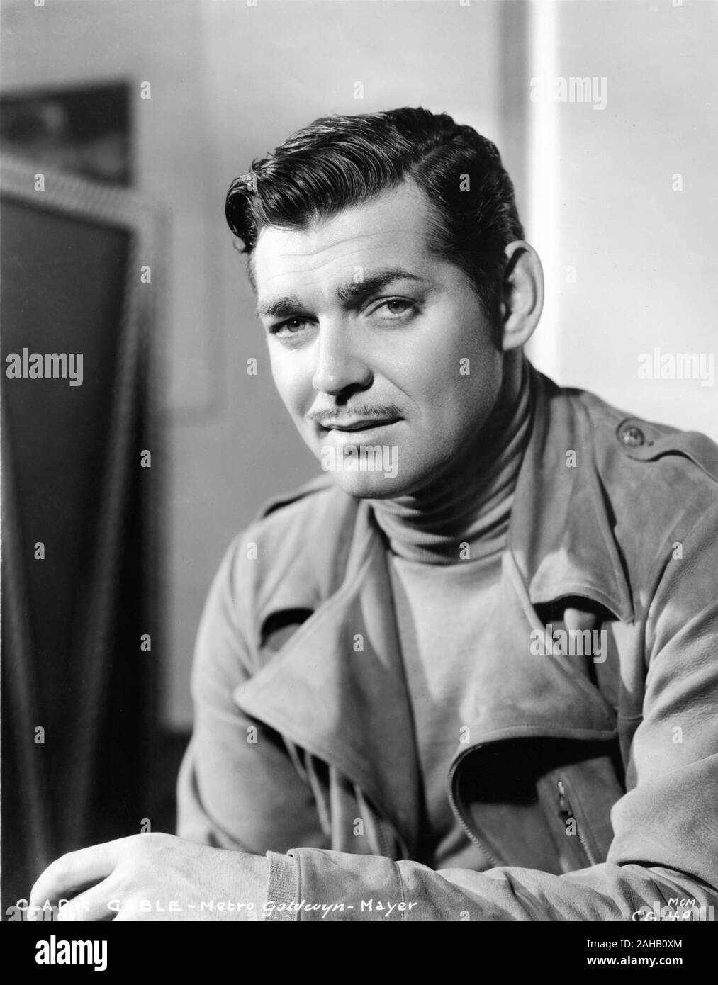 CLARK GABLE 1936 Portrait by CLARENCE SINCLAIR BULL Metro Goldwyn Mayer Stock Photo