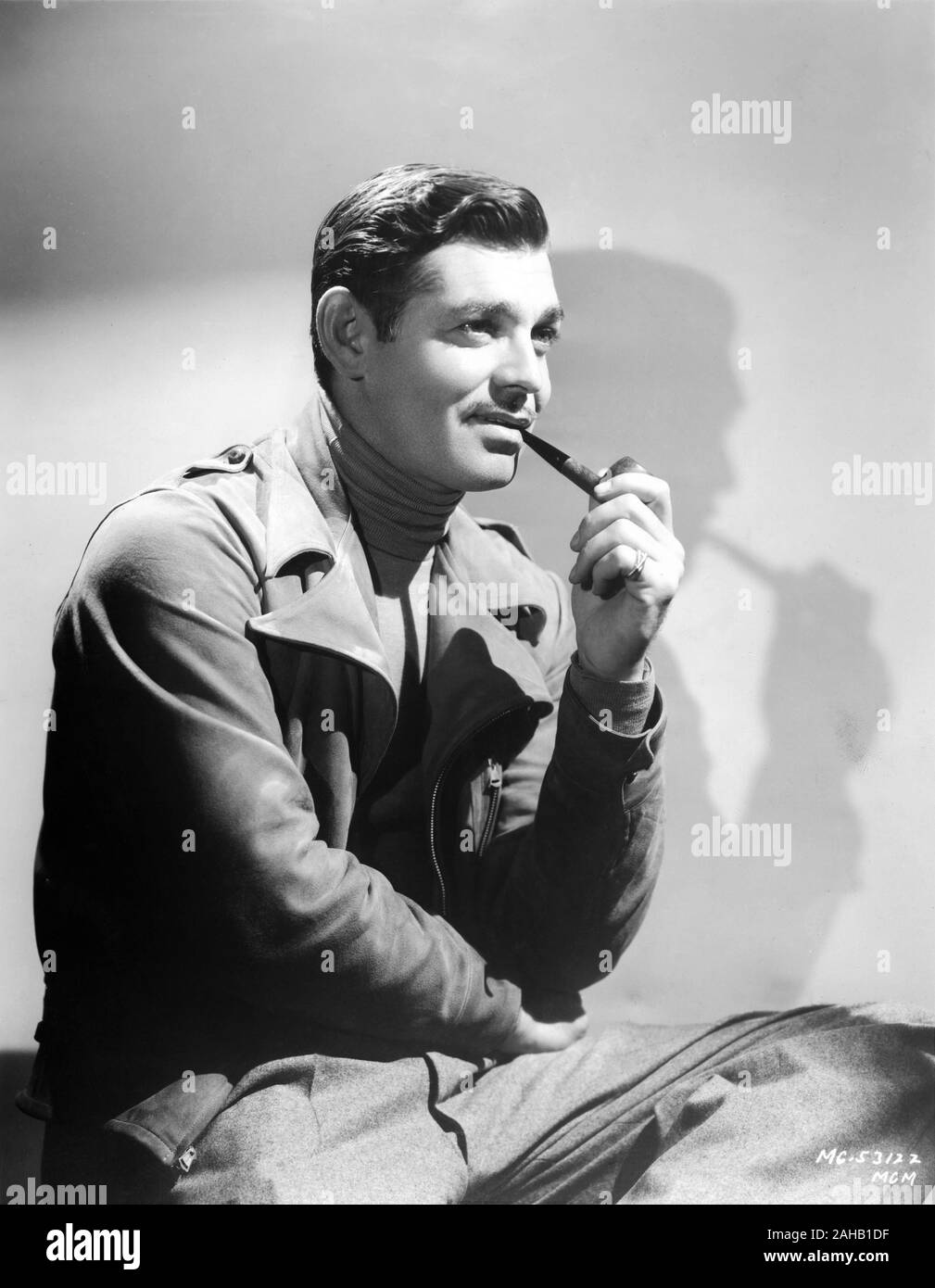 CLARK GABLE 1936 Portrait by CLARENCE SINCLAIR BULL Metro Goldwyn Mayer Stock Photo