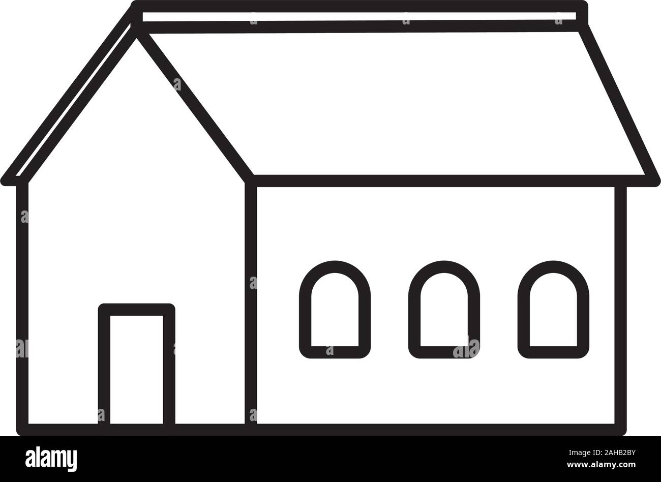 house facade exterior architecture icon on white background vector ...