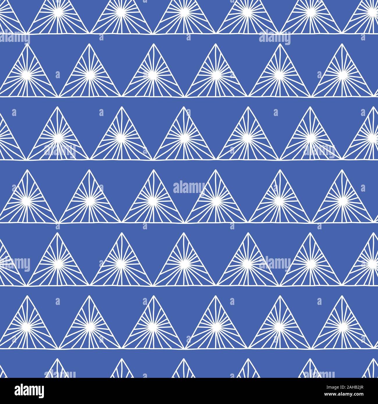 Geometric Seamless Pattern in Tribal Style in blue and white. Repeating ...