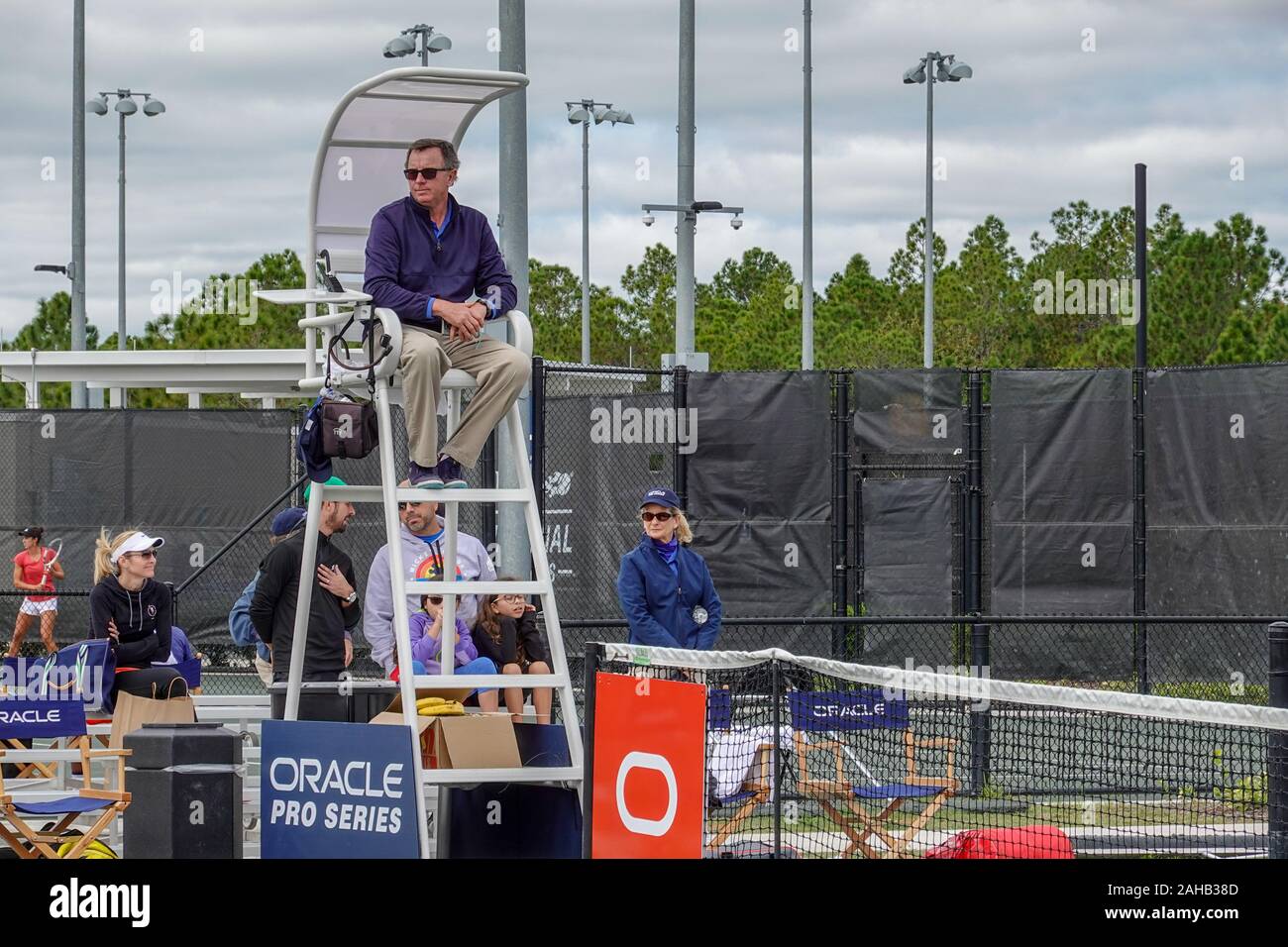 Orlando,FL/USA11/16/19 A judge working at the Oracle Pro Series ITF