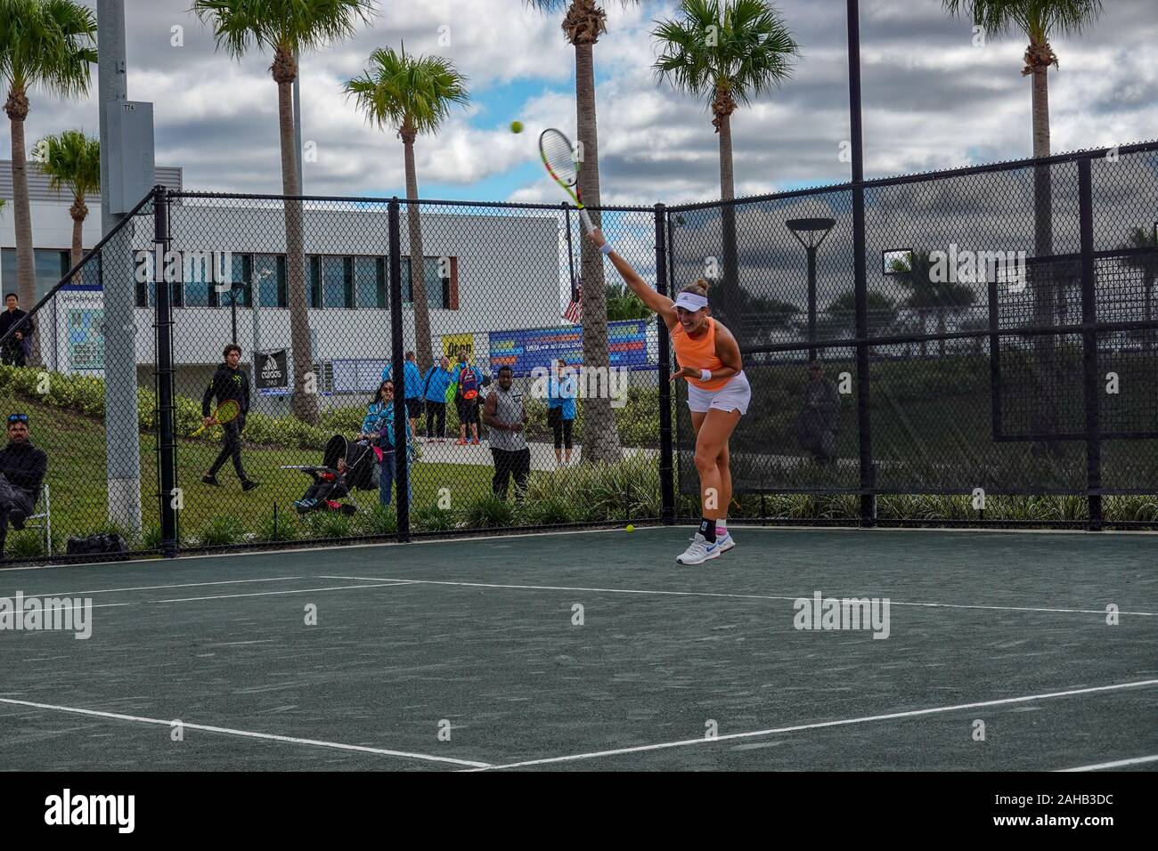 Orlando,FL/USA-11/16/19: Stephanie Wagner playing in the Oracle Pro Series  ITF World Tour at the United States Tennis Association USTA National Campus  Stock Photo - Alamy