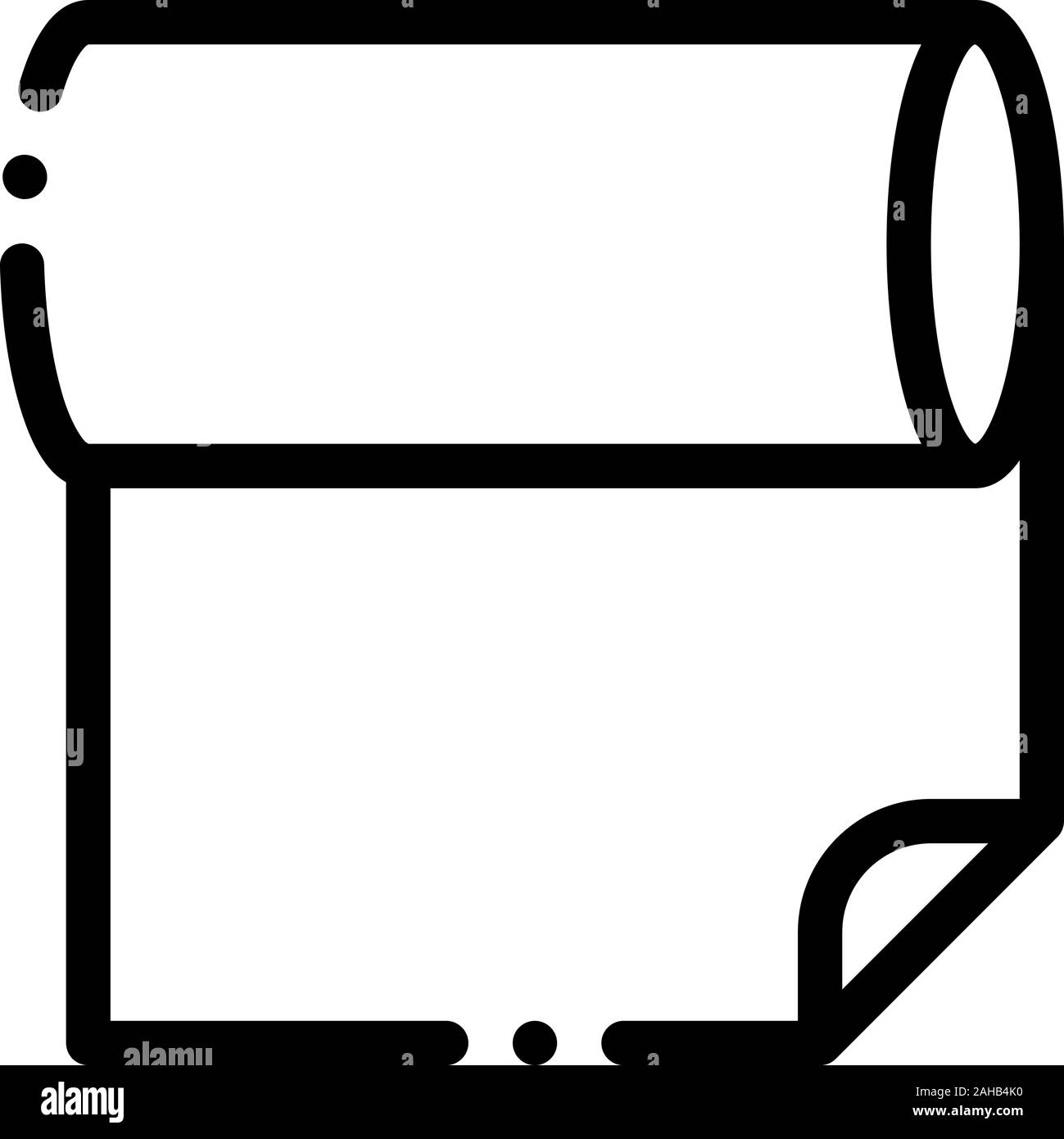 Fabric Roll Icon Vector Outline Illustration Stock Vector Image & Art