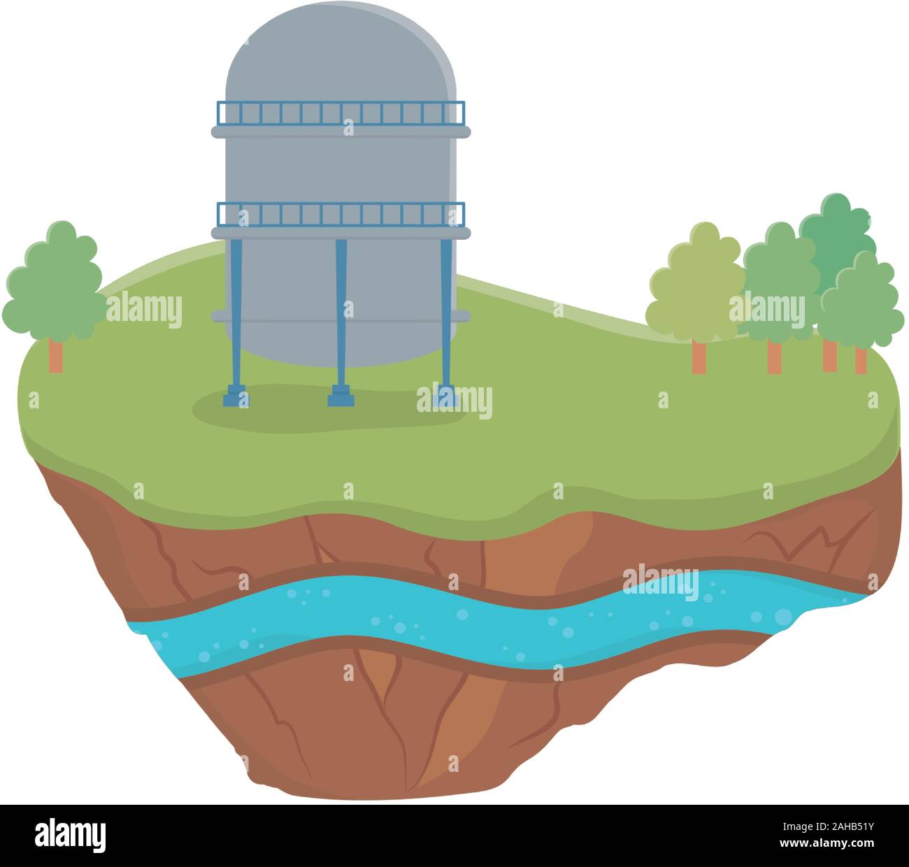 Underground oil storage tank Stock Vector Images Alamy