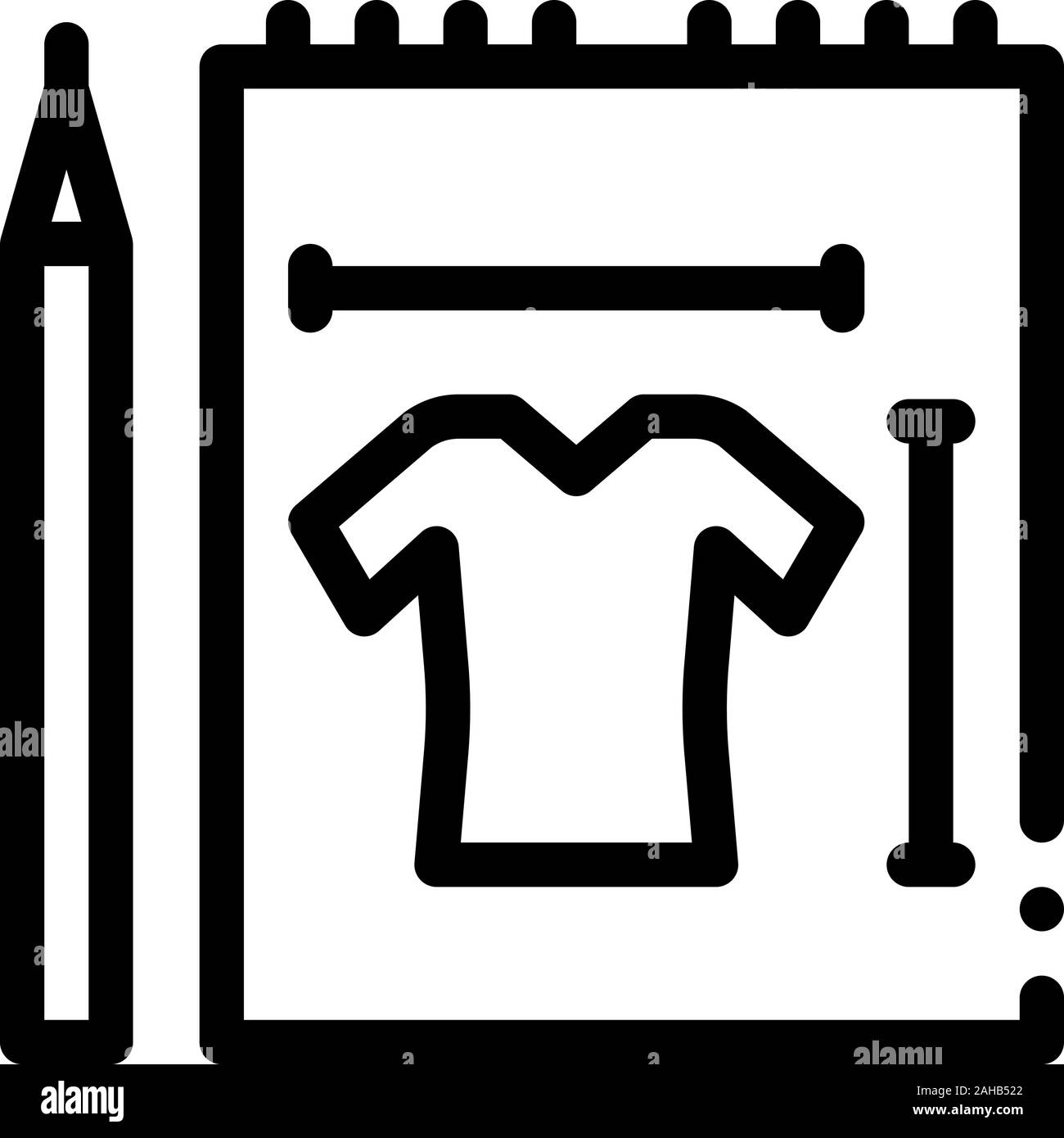 Clothes Sketch Icon Vector Outline Illustration Stock Vector Image ...