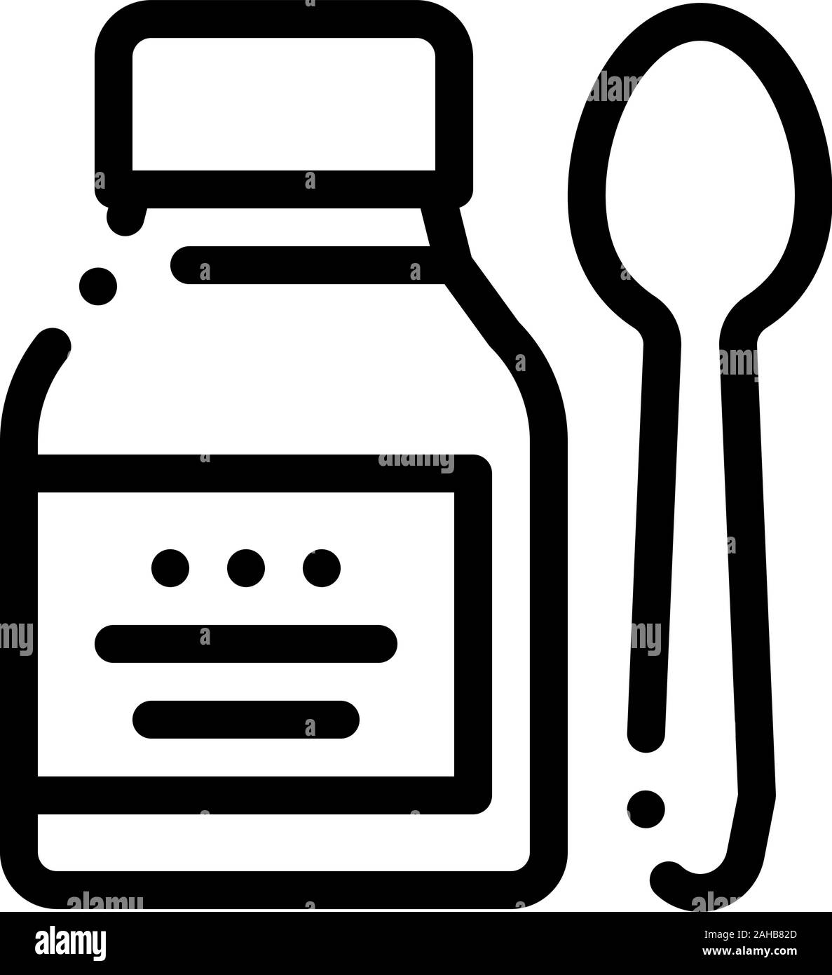 Medicine Bottle Icon Vector Outline Illustration Stock Vector Image