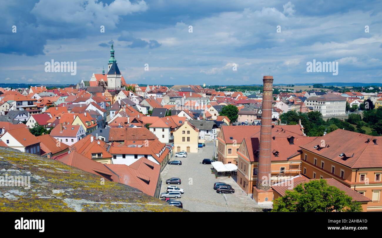 TABOR, CZECH REPUBLIC. 4th August 2019. The South Bohemian town of