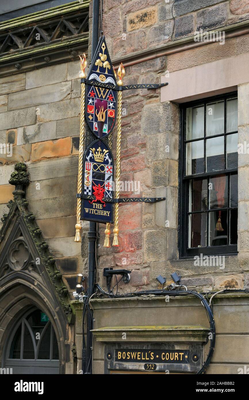 The Witchery, Boswell's Court, The Royal Mile, The Old Town, Edinburgh, Scotland, United Kingdom Stock Photo
