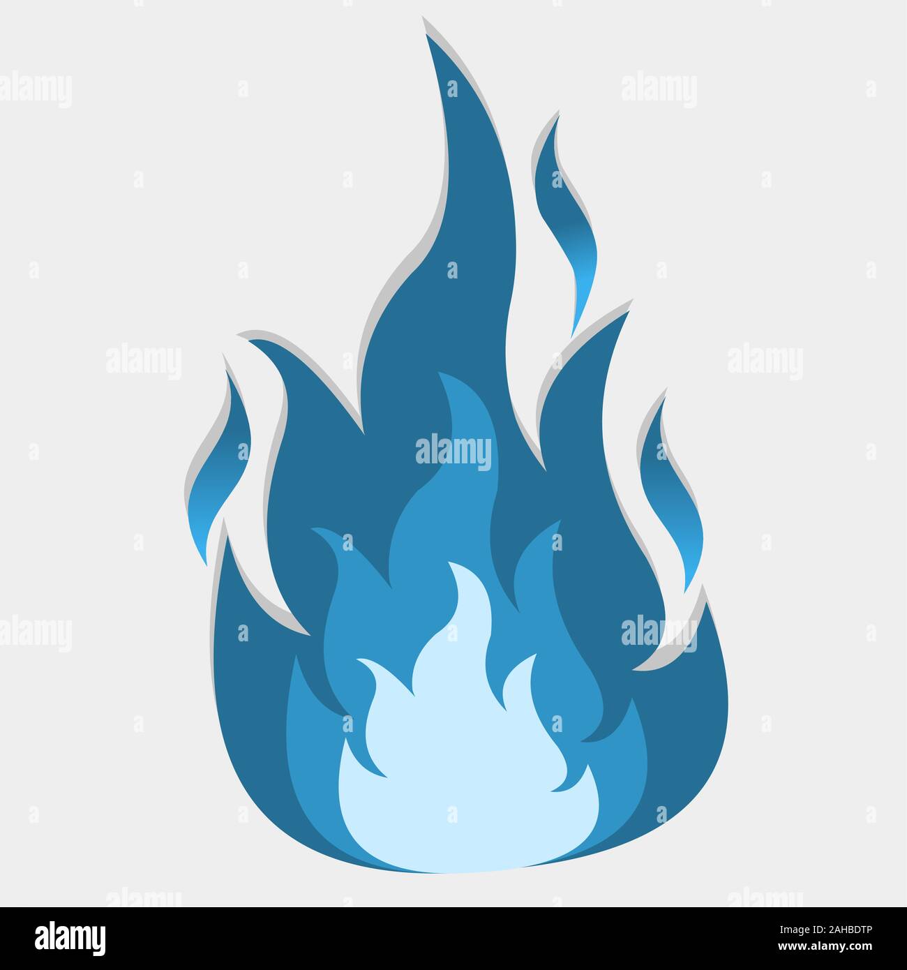 blue fire icon isolated vector illustration Stock Vector